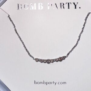 Rhodium Plated Brown Cubic Zirconia Necklace